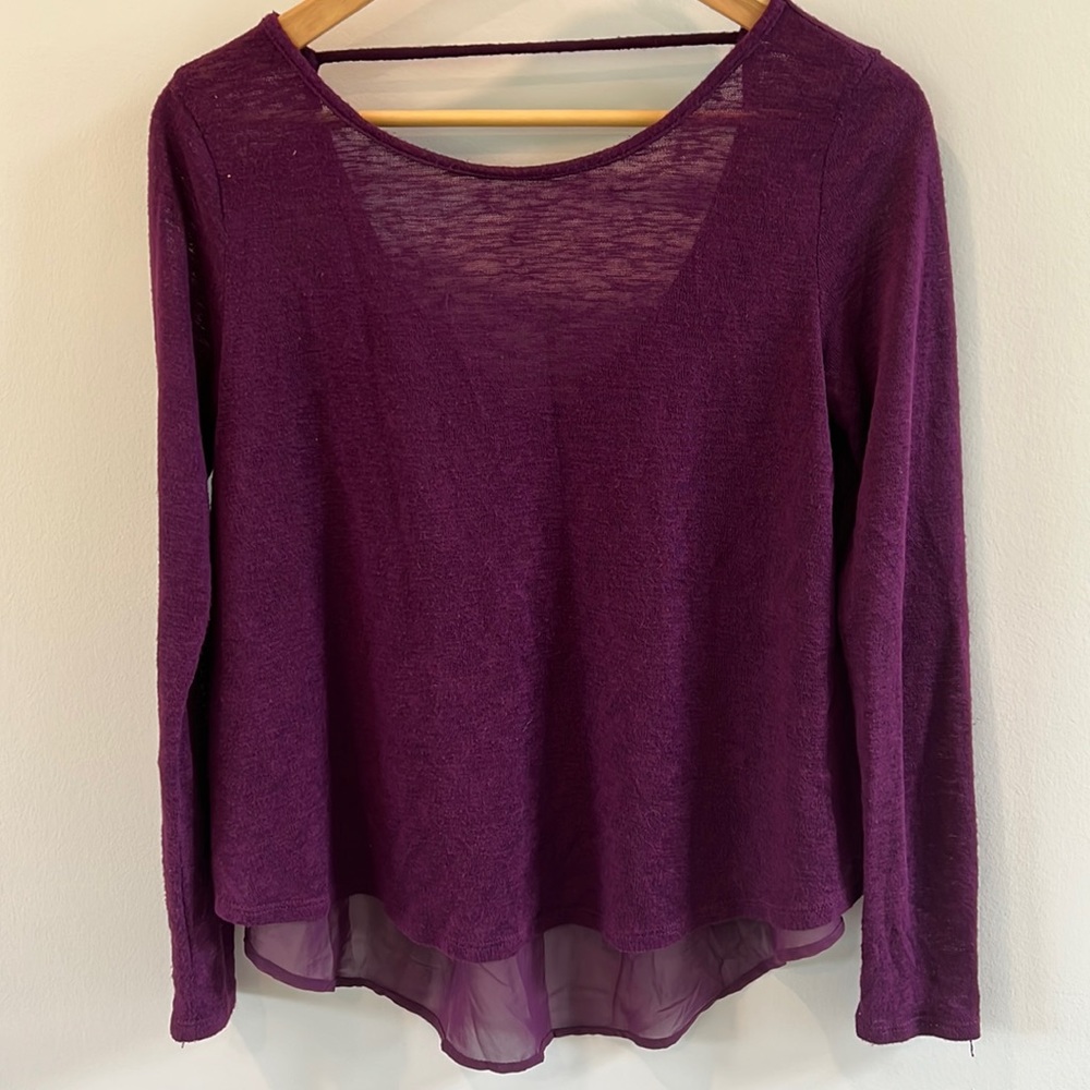 Soprano Sheer Plum top